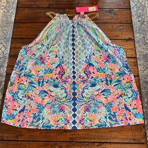 NWT LILLY PULITZER Isa Halter Top XL